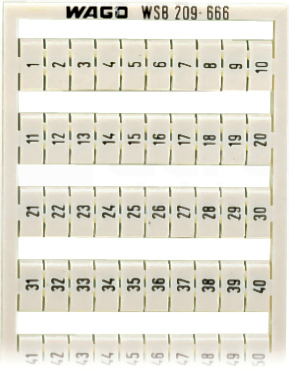 209-666 2x(1-50) Mata oznacznikowa WSB