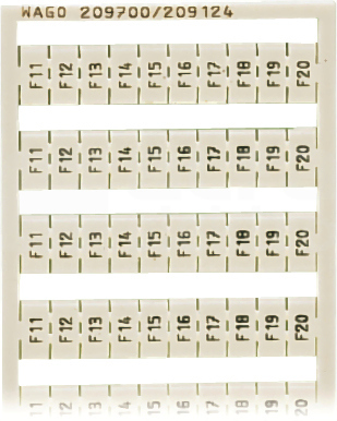 209-700/209-124 Oznacznik WSB F11-F20 (10x)