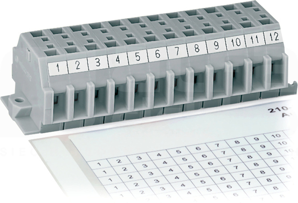 210-333/600-103 Karta oznacznikowa 6mm 1-12