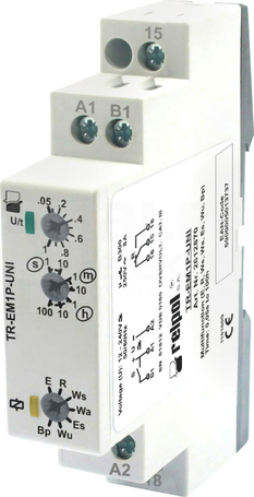 TR-EM1P-UNI 1P 12-240VAC/DC IP20 Przekaźnik czasowy