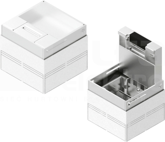POKZA205H110W Puszka ocynkowana z blokadą otwarcia i aluminiową