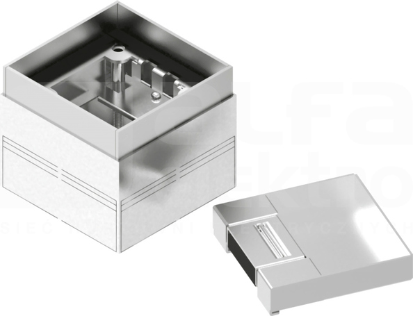 POKA250H110W Puszka podłogowa ocynkowana z aluminiową pokrywą