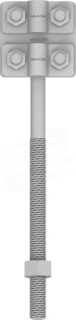 AN-30/OG/ L=225mm M12 Śruba naciągowa motylkowa