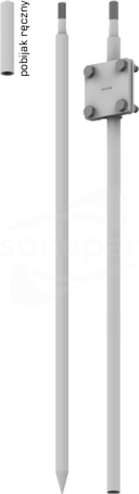 AN-53ZG/OG/ fi16x3000mm Uziom składany komplet+złącze