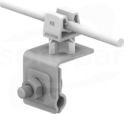 AN-06HN/OG/S Z-zatrzask H=3,5cm szary Uchwyt na felc uniwersalny