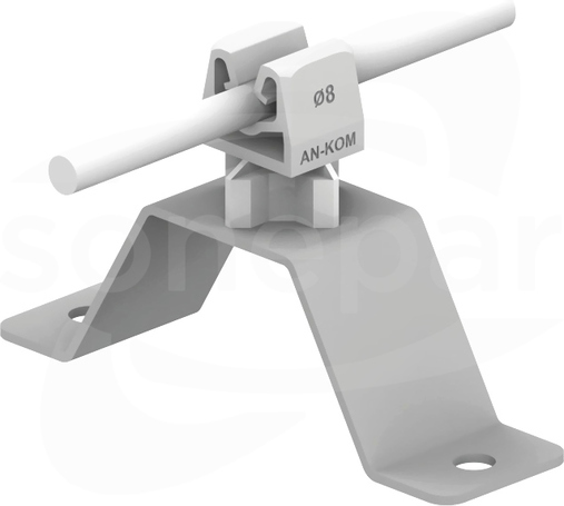 AN-11WN/OG/S H=3,5cm Z-zatrzask szary Uchwyt przykręcany