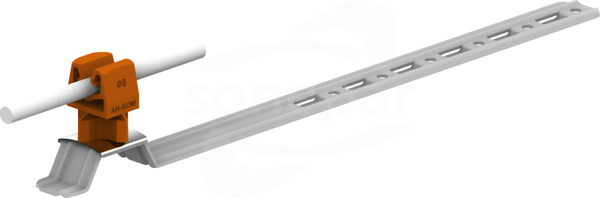 AN-19KPN/OG/-N Z-zatrzask L=28cm H=3,5cm brązowy Uchwyt dachówkowy uniwersalny