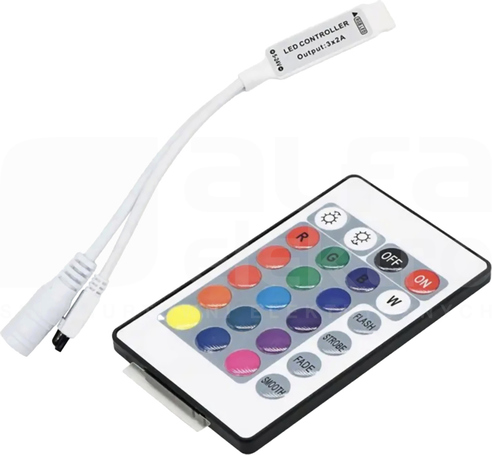 Sterownik LED RGB IR 12V 6A 72W z pilotem 24 przyc Sterownik LED