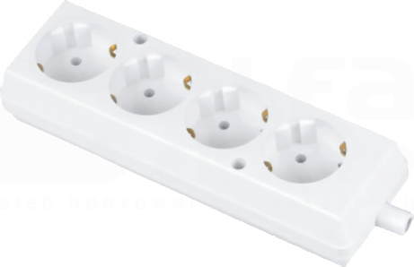 GN-470S 4x2P+Z bialy Gniazdo wtyczkowe