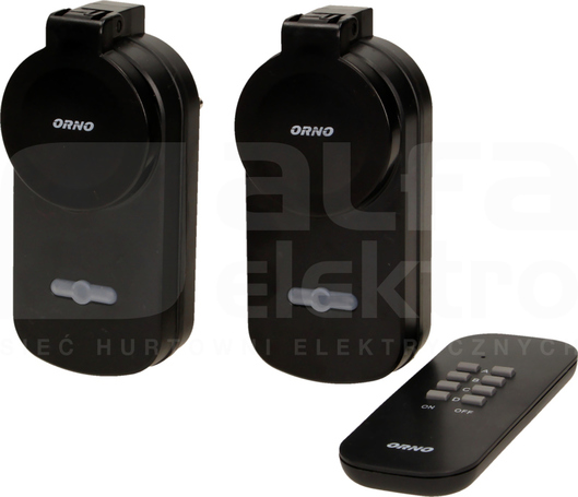 OR-GB-429 IP44 Zestaw gniazd bezprzew.ster.pilotem 2+1