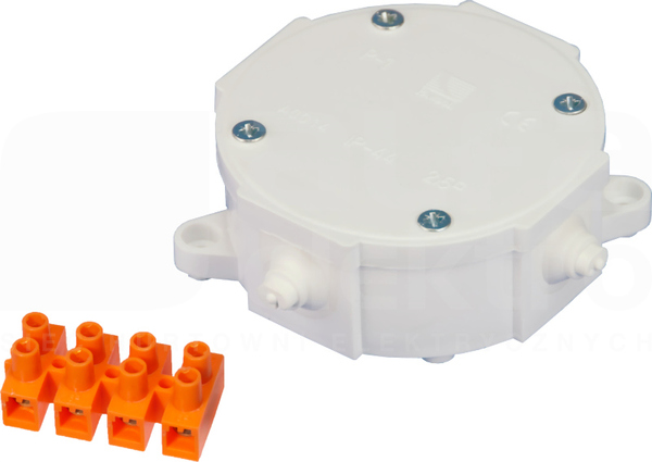 P-1 ze złączką pomar.4x6mm2 IP44 Puszka natynkowa