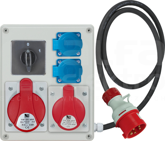 R-BOX 240 16A/5P 32A/5P 2xGS Rozdzielnica z tworzywa