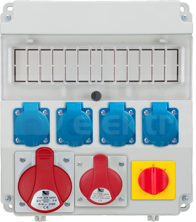 R-BOX LUX 320 32A/5P 16A/5P 4xGS Rozdzielnica z tworzywa