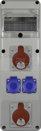 R-BOX SLIM 6S 2x16A/5P 2xGS Rozdzielnica z tworzywa