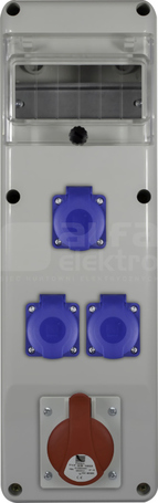 R-BOX SLIM 6S 16A/5P 3xGS Rozdzielnica z tworzywa