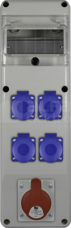 R-BOX SLIM 6S 16A/5P 4xGS Rozdzielnica z tworzywa