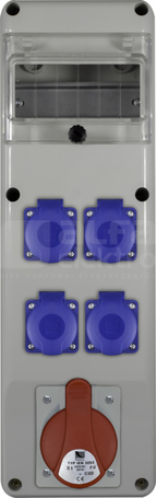 R-BOX SLIM 6S 32A/5P 4xGS Rozdzielnica z tworzywa