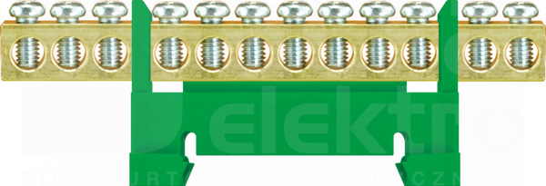 LZ 12/Z zielony 12x16mm2 Listwa zaciskowa niska