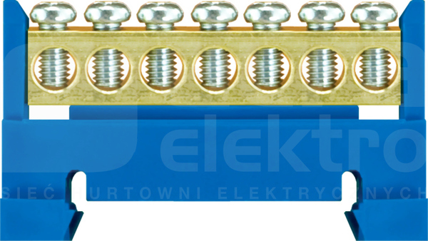 LZ 7/N niebieski 7x16mm2 Listwa zaciskowa niska
