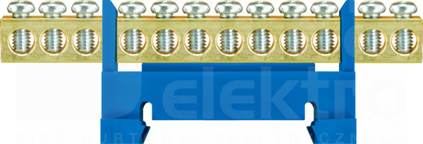 LZ 12/N niebieski 12x16mm2 Listwa zaciskowa niska