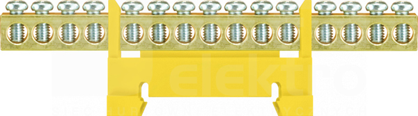 LZ 15/Ż żółty 15x16mm2 Listwa zaciskowa niska