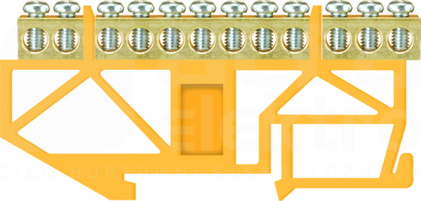LZ 12/Ż żółty 12x16mm2 Listwa zaciskowa wysoka