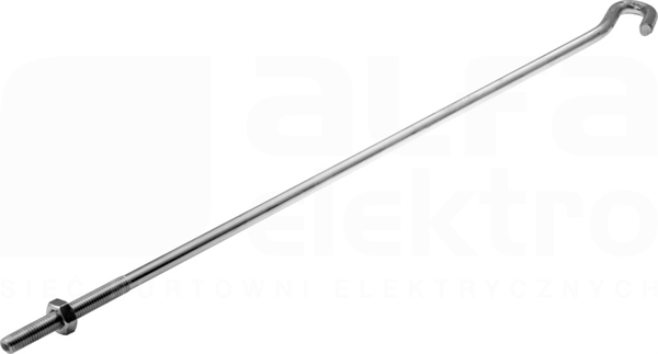 R.8266 fi10mm 500mm Uchwyt naciągowy z hakiem