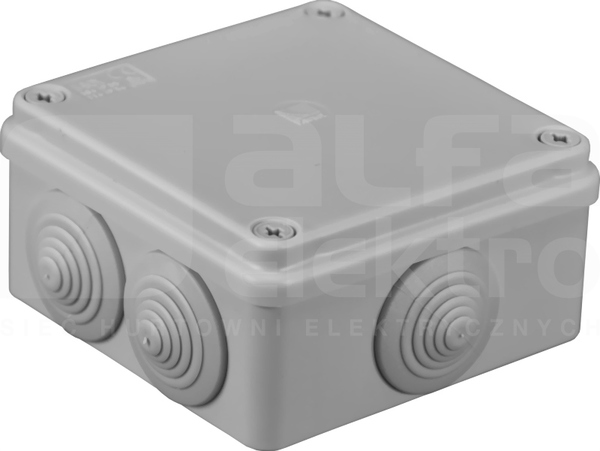 S-BOX 106 100x100x50 IP65 6 dł. Puszka natynkowa