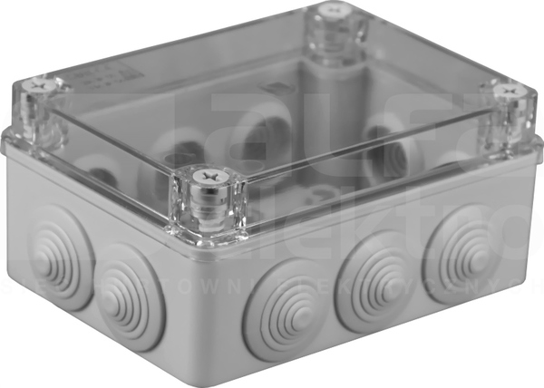 S-BOX 306-P 150x110x70 IP65 10 dł. Puszka natynkowa pokrywa przezroczysta