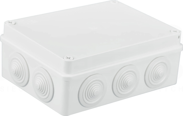 S-BOX 406B 190x140x70 IP65 10 dł. Puszka natynkowa herm.biały