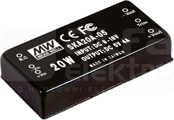 SKA20B-05 20W 18-36V/5V 4A Przetwornica DC/DC
