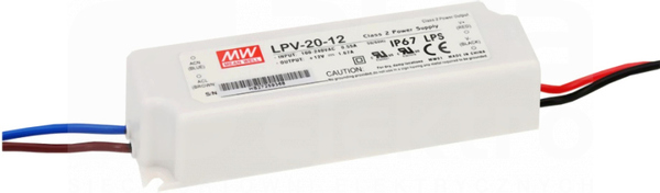 LPV-20 20W 12V/1,67A IP67 Zasilacz LED
