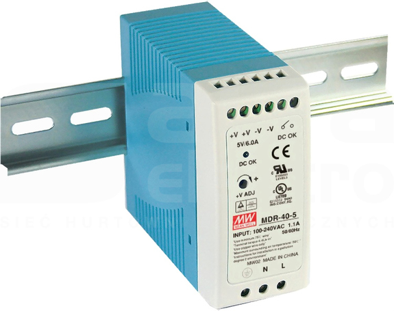 MDR-40 40W 24V/1,7A Zasilacz impulsowy 1 kl.izol
