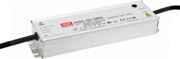 HVGC-150-1050A 15W 15-143VDC 630-1050mA IP65 Zasilacz impulsowy