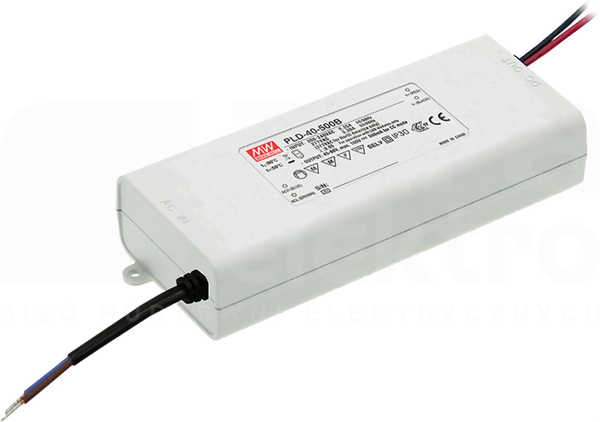 40W 45-80VDC 500mA 180÷295VAC IP30 Zasilacz LED impulsowy