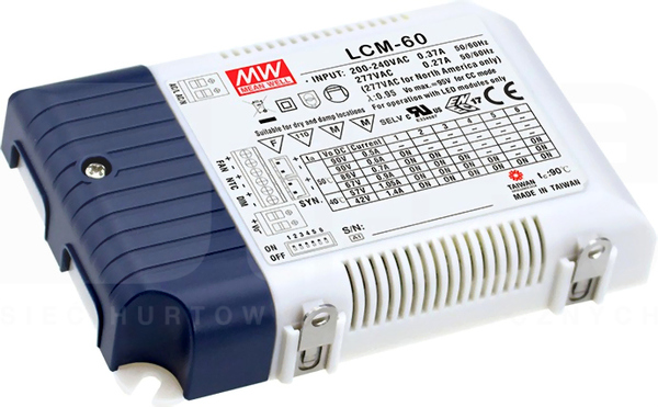 LCM-60 60W 2-90V 0,5-1,4A DALI Zasilacz impulsowy