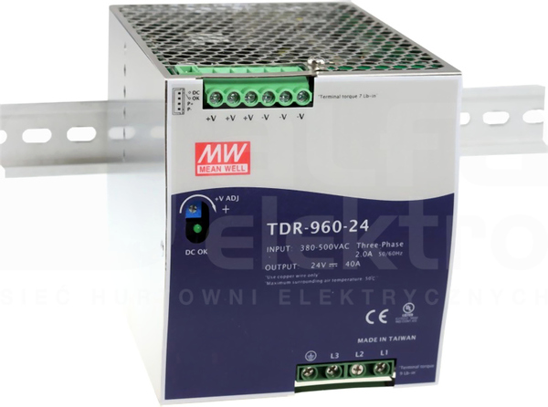 TDR-960 960W 24V/40A Zasilacz impulsowy trójfazowy