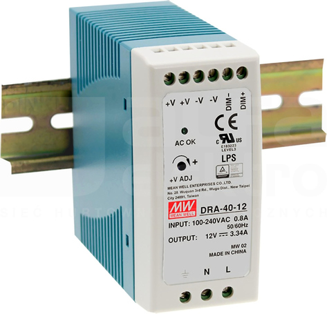 DRA-40 24V/1,7A Zasilacz impulsowy