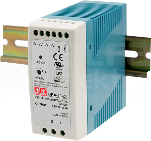 DRA-60 24V/2,5A Zasilacz impulsowy