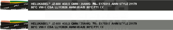 JZ-600 5G2,5 /1kV nr Przewód giętki bezhalogenowy ekranowany