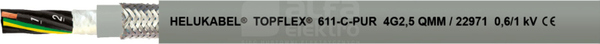 TOPFLEX 611-C-PUR 4G1,5 Przewód falownikowy ekranowany