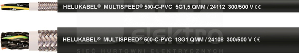 MULTISPEED-500-C-PVC 4G2,5 Przewód giętki łańcuchowy