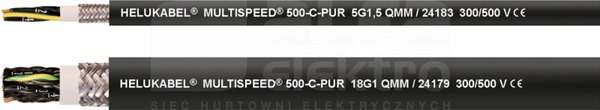 MULTISPEED-500-C-PUR 7G1,0 Przewód giętki łańcuchowy