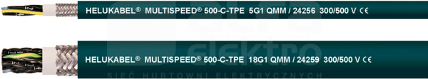 MULTISPEED-500-C-TPE 12G2,5 Przewód giętki łańcuchowy