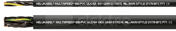 MULTISPEED-500-PVC 12G1,0 Przewód giętki łańcuchowy
