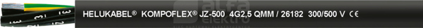 KOMPOFLEX JZ-500 50G1,5 Przewód sterowniczy giętki bezhalogenowy