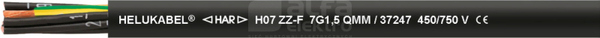 H07ZZ-F 3G1,0 Przewód w izolacji gumowej bezhalogenowy