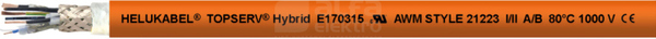 TOPSERV Hybrid PUR or.  4G1,5+(2x0,75)+(2x22AWG)C Przewód do serwonapędów ekranowany