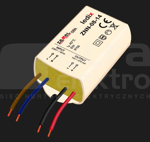 ZNN-08-14 14VDC 8W Zasilacz LED natynkowy