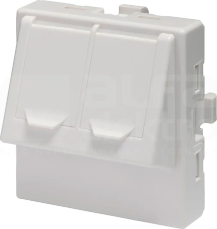 EM/AD-RWDT-2K 2xRJ45 Adapter dwumodułowy podwójny kątowy